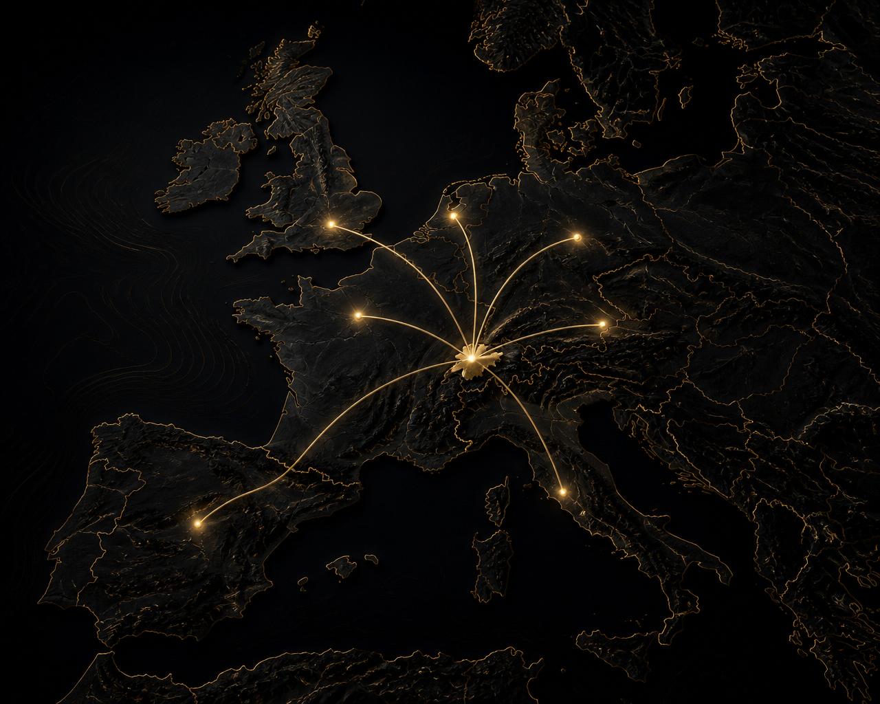 Europäisches Transportnetz von St. Gallen aus